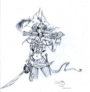 fée féerique dessin BD femme pirate corsaire