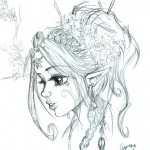 fée féerique dessin BD princesse reine elfe magnolia fleur visage