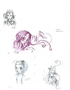 fée féerique dessin BD fantaisie aventure manga gothique visage elfe