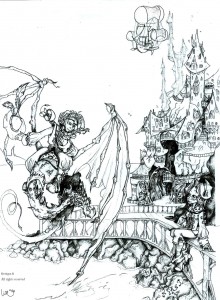 fée féerique dessin BD bande dessinée manga dragon gothique
