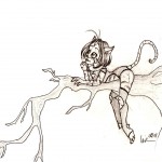 fée féerique dessin BD bande dessinée manga ghotique chat 