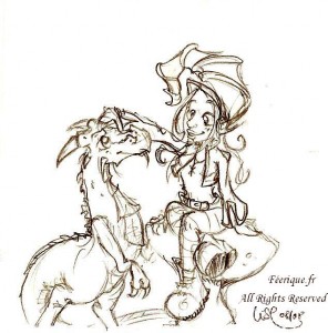 fée féerique dessin BD bande dessinée manga ghotique elfe fantaisy dragon