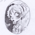 dessin inspiré expressionisme allemand de style tim burton