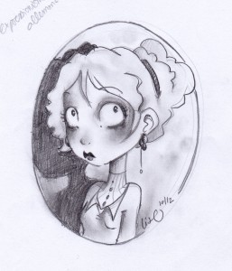 dessin inspiré expressionisme allemand de style tim burton